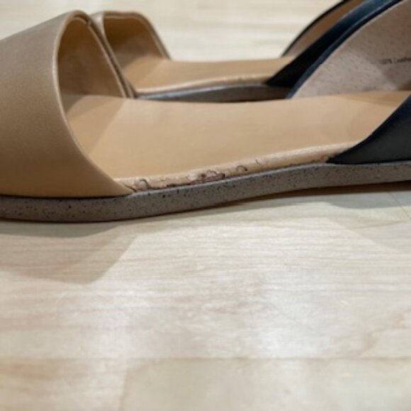 J. Crew Morgan Leather Peep Toe Flats - Picture 9 of 10